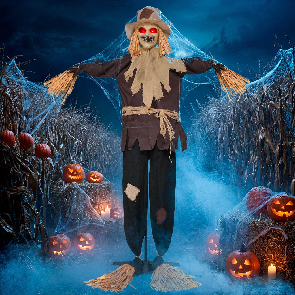 Joyfy Halloween Decorations Outdoor, Sound Activated with LED Eyes & Sound & Motion, Decor for Yard Farm Garden Indoor H