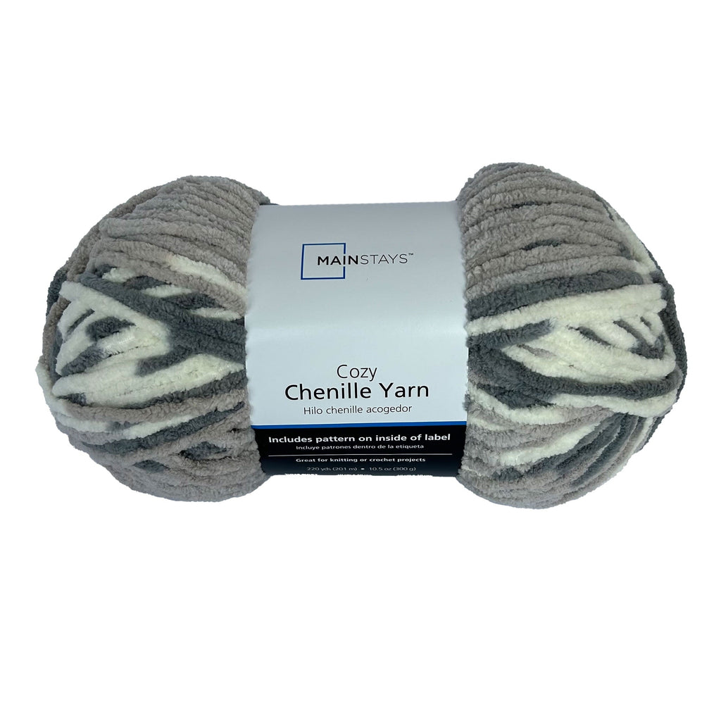 Mainstays Cozy Chenille Yarn, 220 yd, 100% Polyester, Bulky