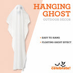 Hanging Ghost Decoration, White, 32", Halloween by Way To Celebrate