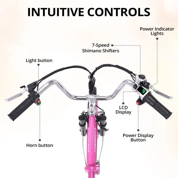Adult Electric Tricycle - 7-Speed Folding E-Trike, 24in Wheels, 36V 10Ah Removable Battery, 250W Motor, 330-Lb Load Capa
