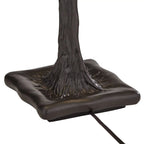 Robert Louis Tiffany Table Lamp 26 inch High Dark Bronze Cherry Blossom Stained Art Glass Shade