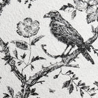 My Texas House Halloween Raven Toile Decorative Pillow, Ivory and Black, 20" x 20"