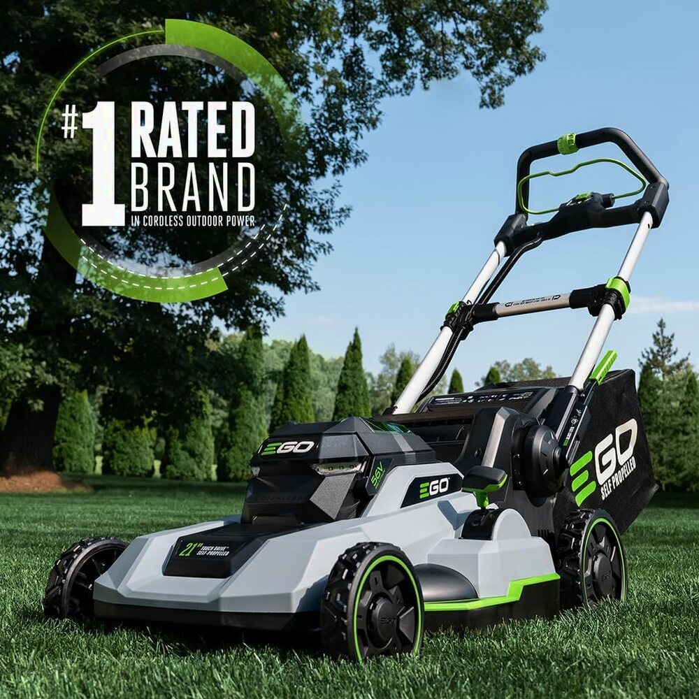 EGO Power+ 21-Inch 56-Volt Lithium-Ion Self-Propelled Cordless Lawn Mower With 2 4.0Ah Batteries And Rapid Charger - LM2