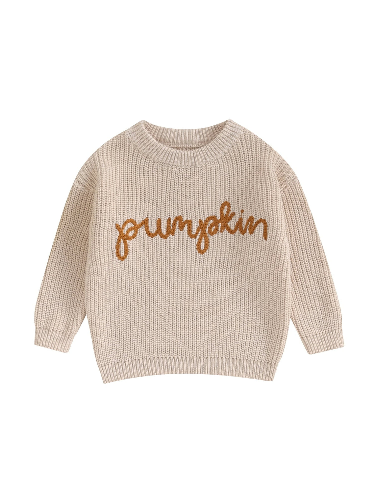 Loicainy Toddler Baby Boy Girl Halloween Knit Sweater 3 6 9 12 18 24 Months 2T 3T Long Sleeve Crewneck Letter Embroidery