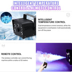 Wondnuga Halloween Fog Machine Smoke Machine 550W 3-in-one RGB Light Beads Smoke Machine Remote Control for Halloween Pa