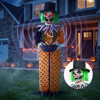 Joyfy Halloween Decorations Outdoor, Sound Activated with LED Eyes & Sound & Motion, Decor for Yard Farm Garden Indoor H