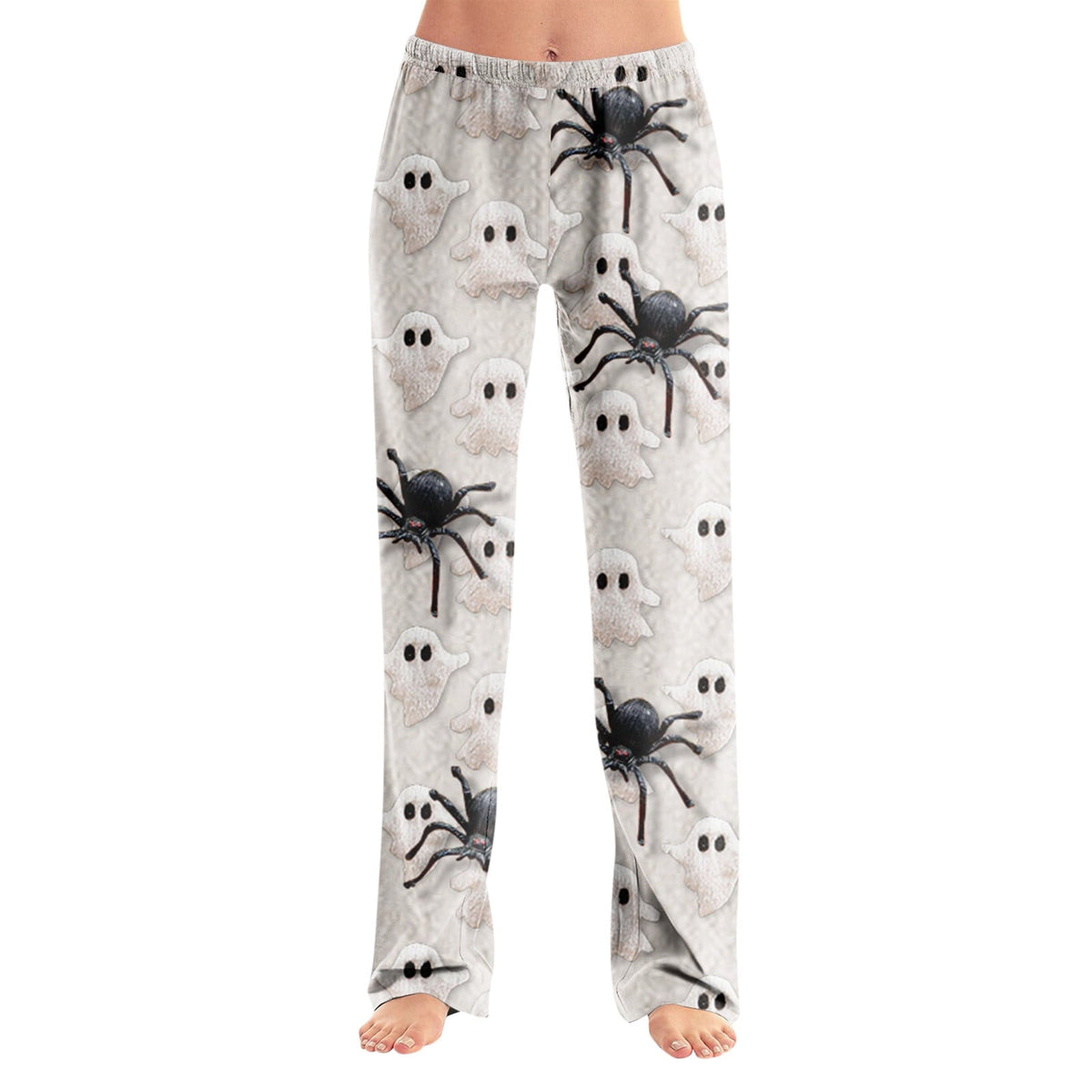 Hearthz Halloween Flannel Pajama Pants Women Plush Fuzzy Pajama Pants for Women Plaid Warm Cozy Pj Bottoms Lounge Pants