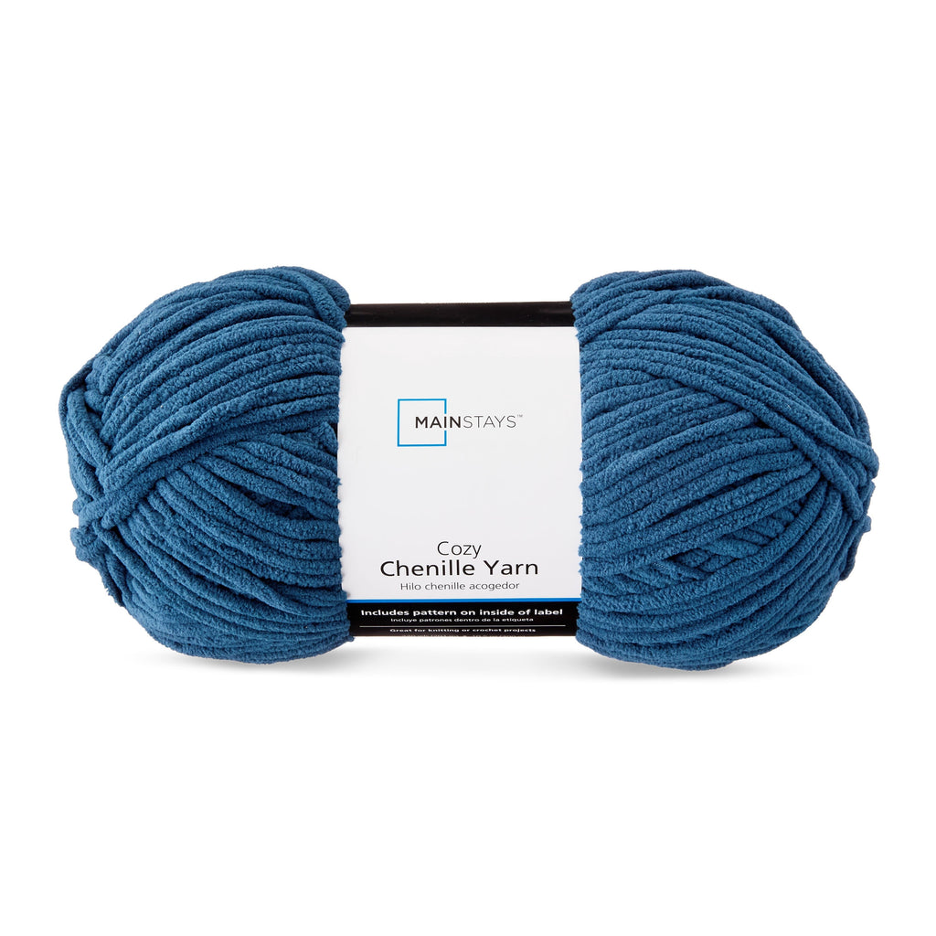 Mainstays Cozy Chenille Yarn, 220 yd, 100% Polyester, Bulky