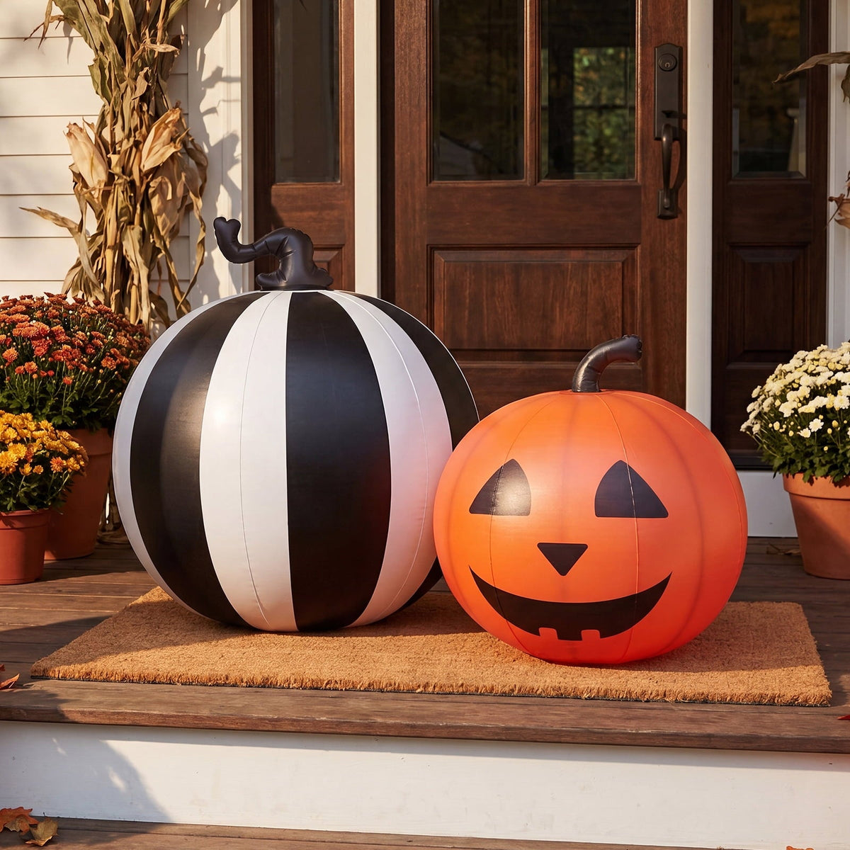 FUNBOY Inflatable Pumpkin Halloween Decorations Outdoor, 2-Pack