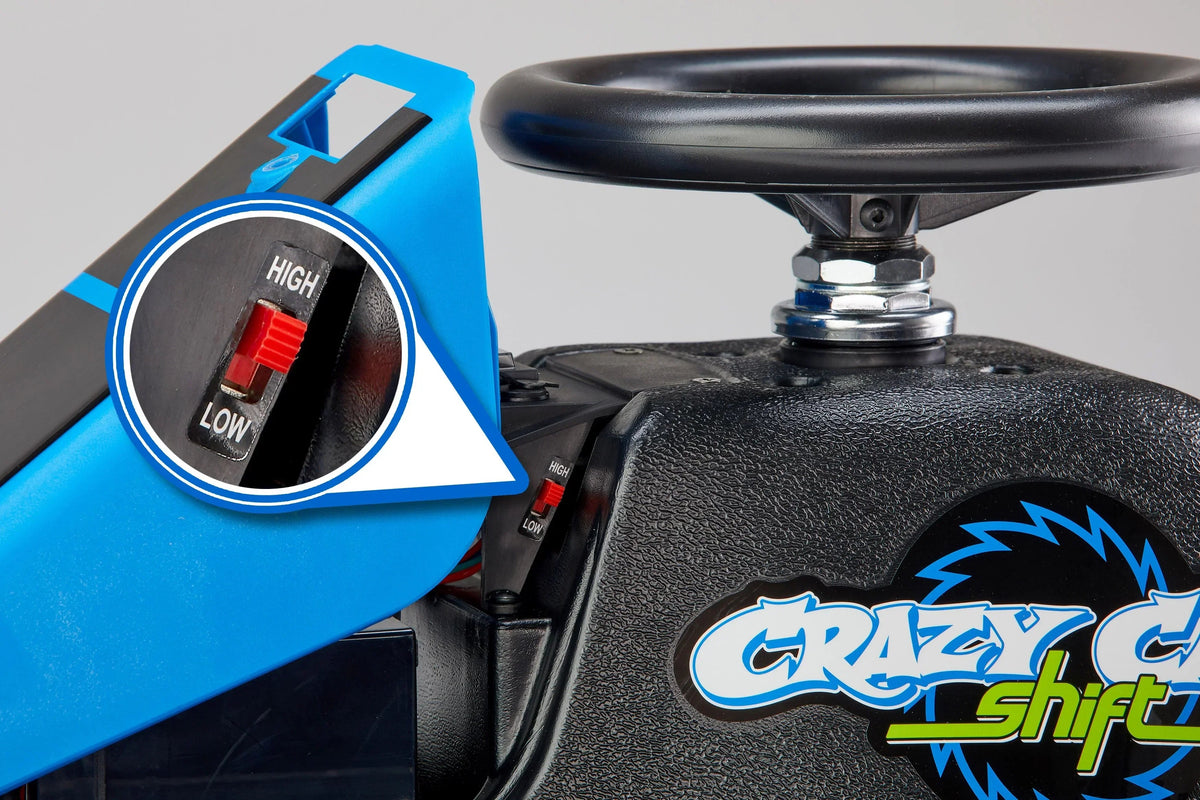 Razor Crazy Cart Shift 12V Electric Drifting Go Kart For Kids - High/Low Speed Switch