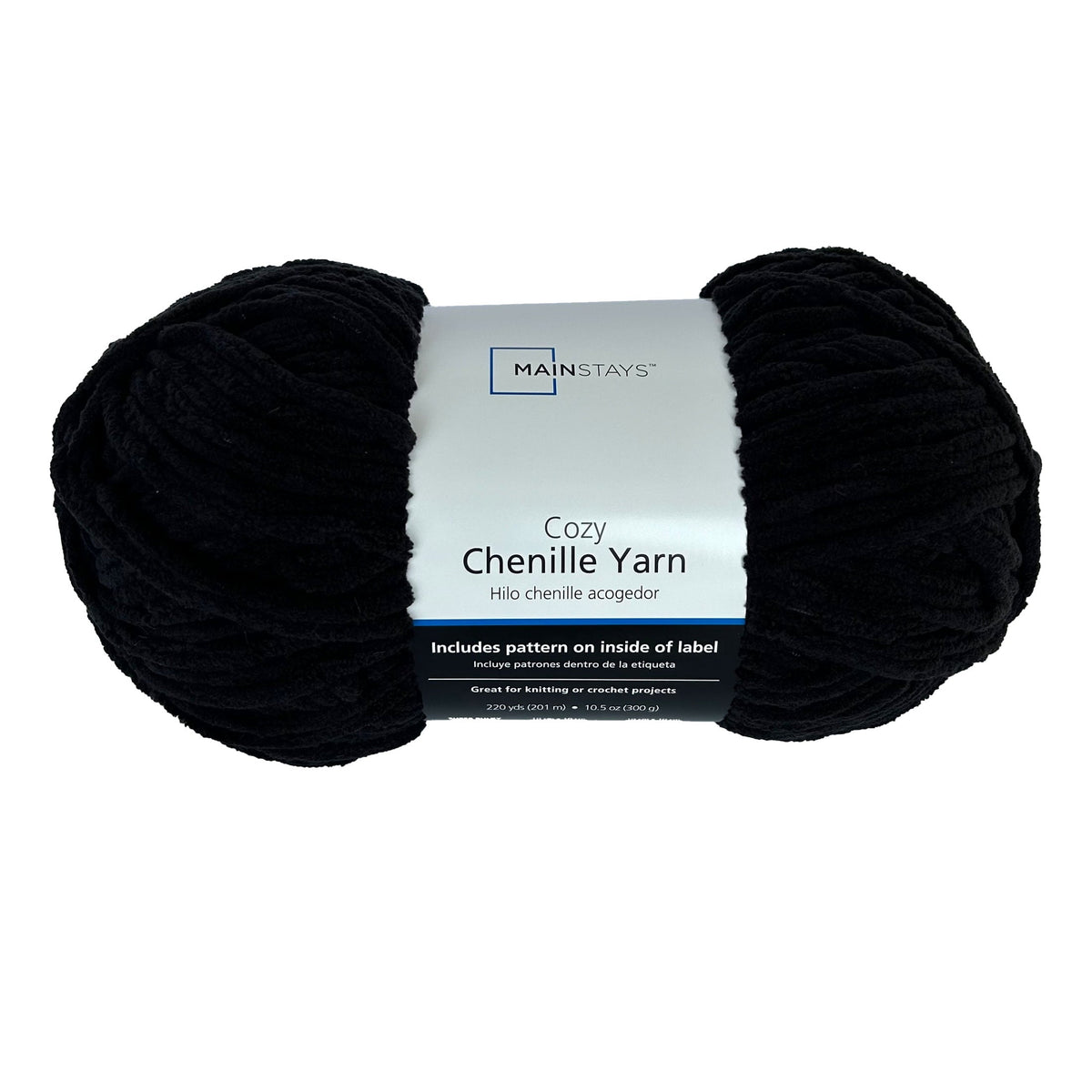 Mainstays Cozy Chenille Yarn, 220 yd, 100% Polyester, Bulky