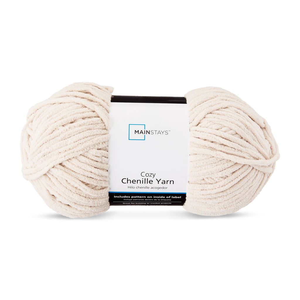 Mainstays Cozy Chenille Yarn, 220 yd, 100% Polyester, Bulky
