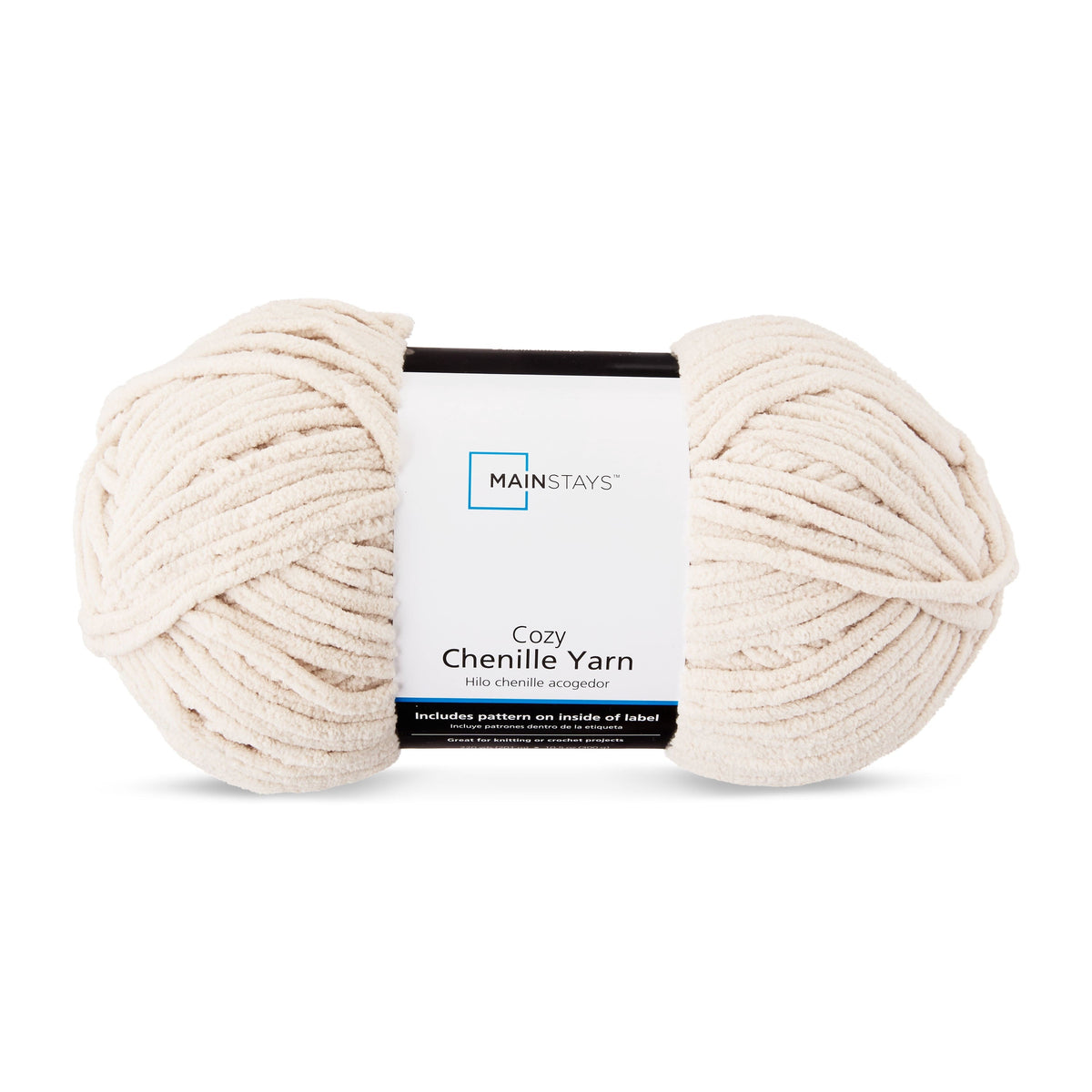 Mainstays Cozy Chenille Yarn, 220 yd, 100% Polyester, Bulky