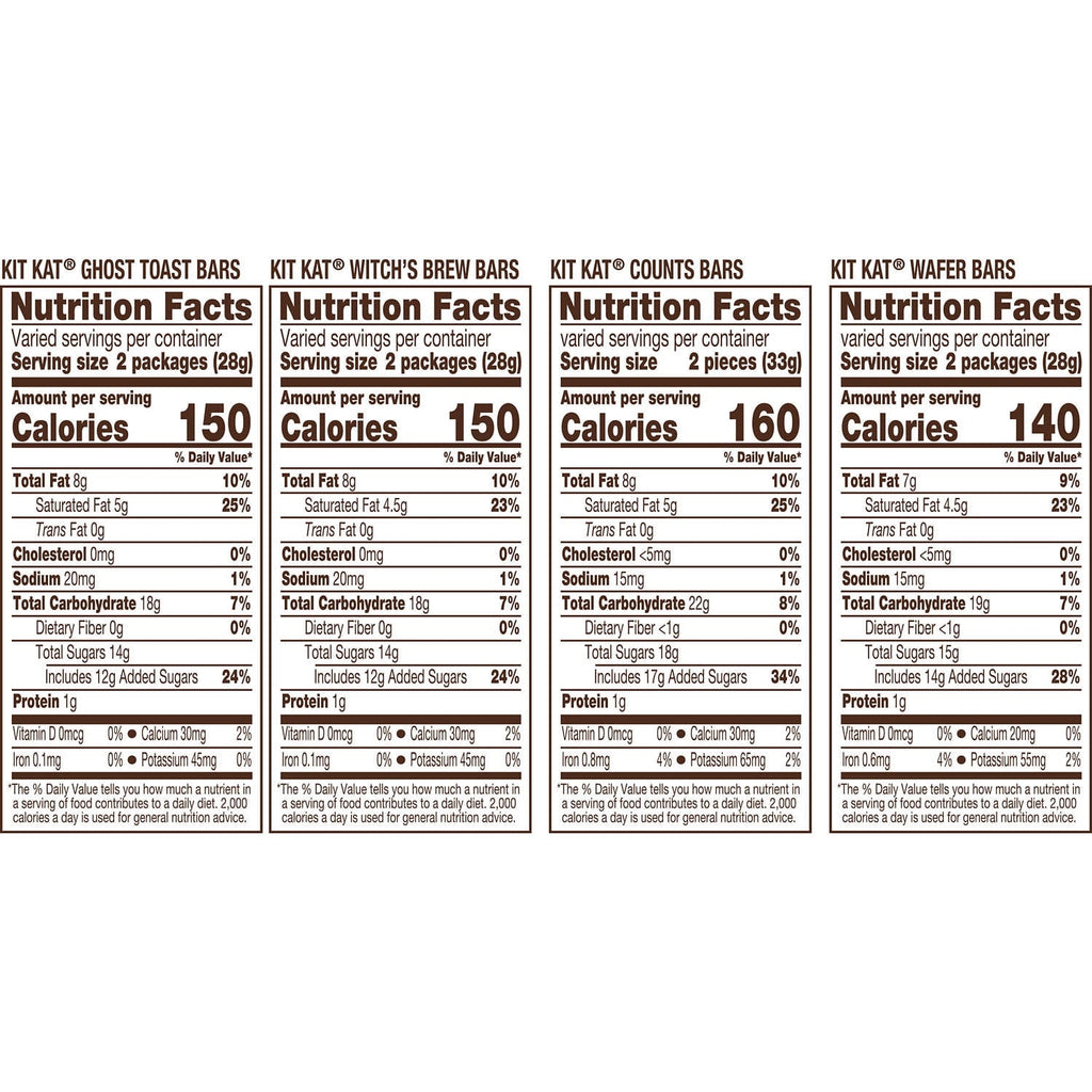 Kit Kat Assorted Flavored Wafer Snack Size, Halloween Candy Bulk Bag, 30.2 oz (60 Pieces)