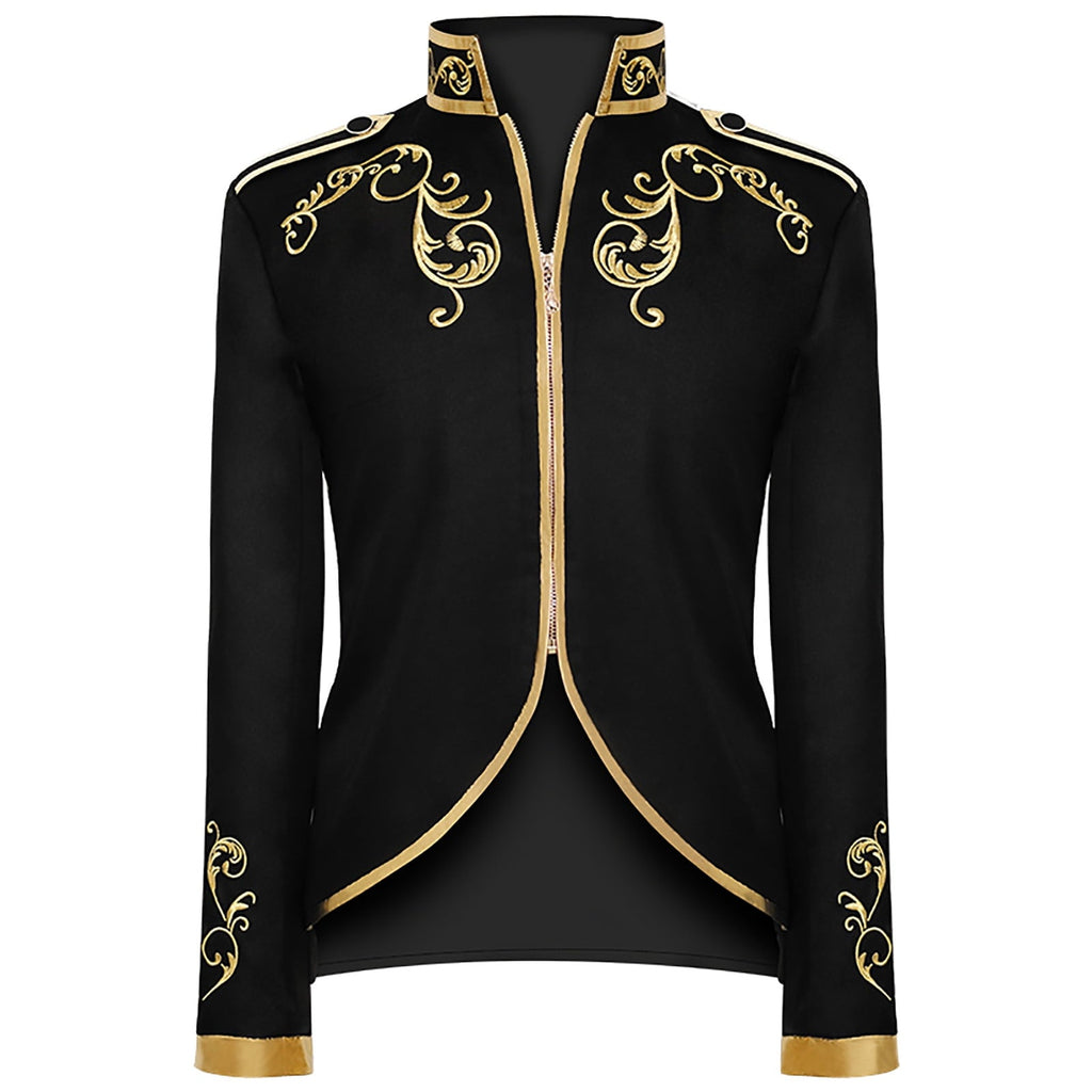 Men LYXSSBYX Mens Jackets Fall Fashion Halloween Men's Costume Men's Mid Length Retro Tuxedo Costume